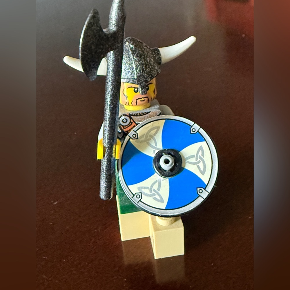 LEGO Viking Warrior Minifigure with Blue Shield